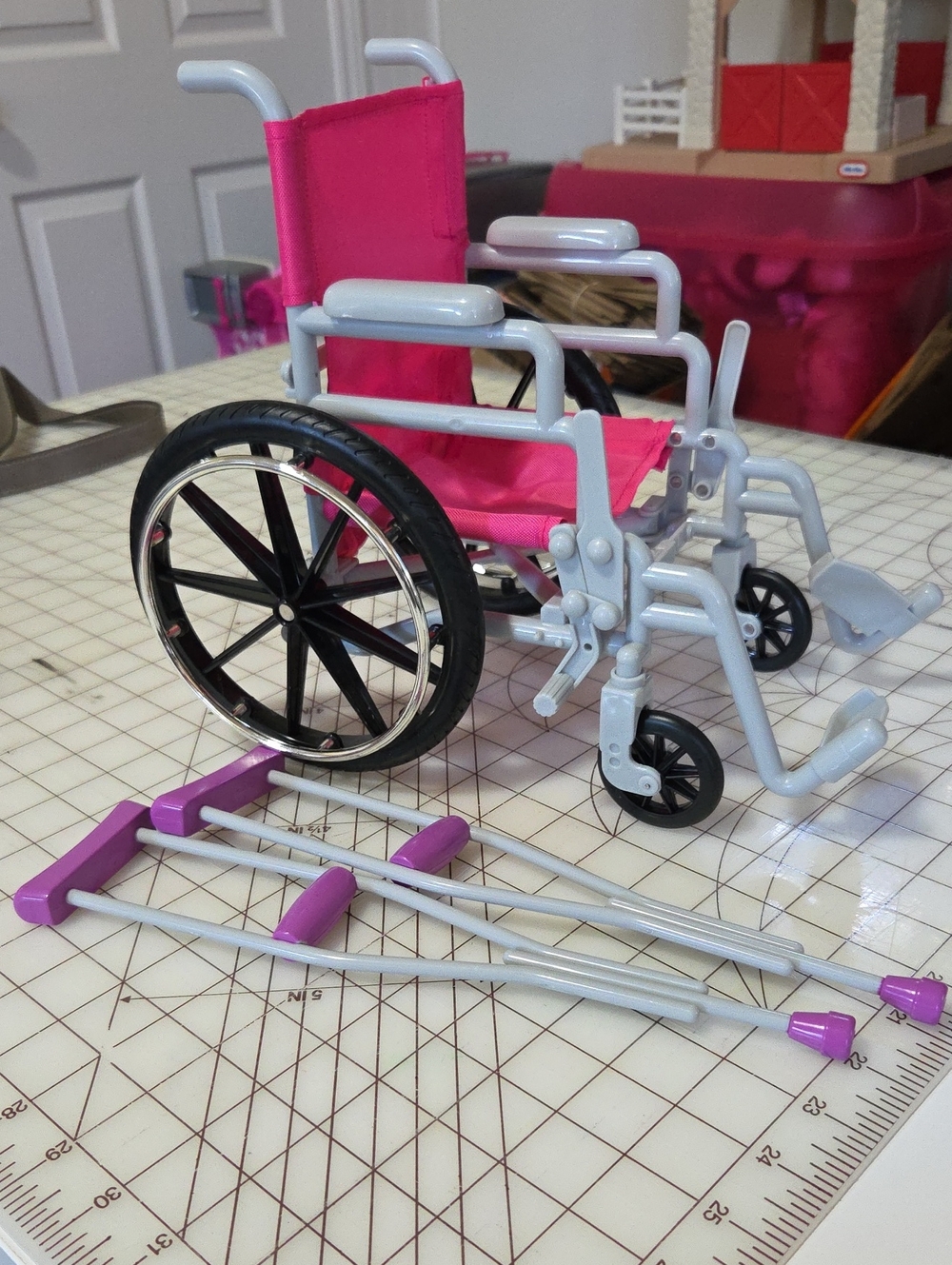 Wheelchair And Crutches For 18 Inch Dolls